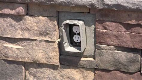 electrical box on unlevel rock|installing electrical box on wall.